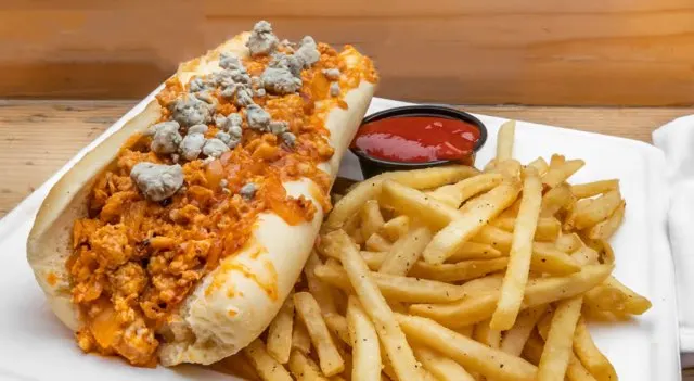 Salmon cheesesteak